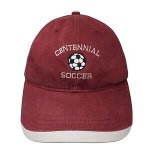 Centennial Soccer Slideback Hat Red One Size Embroidered Fahrenheit